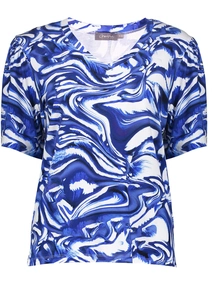 Geisha T-shirt v-neck jersey AOP