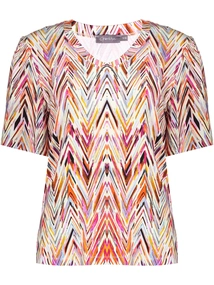 Geisha T-shirt v-neck jersey AOP