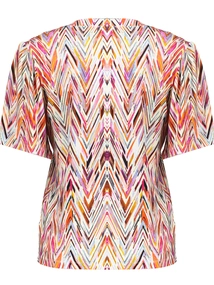 Geisha T-shirt v-neck jersey AOP