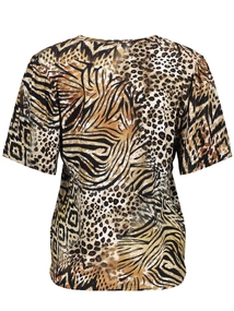 Geisha T-shirt v-neck jersey AOP