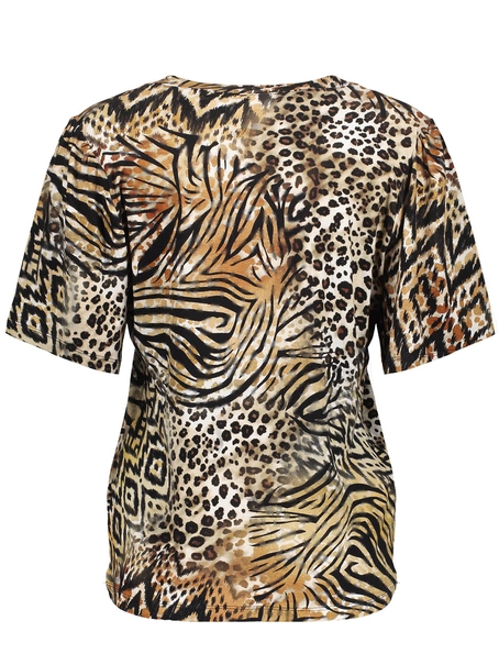 Geisha T-shirt v-neck jersey AOP