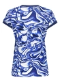 Geisha T-shirt with rib jersey AOP