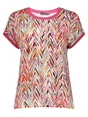 Geisha T-shirt with rib jersey AOP