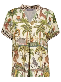 Geisha Top animal jungle