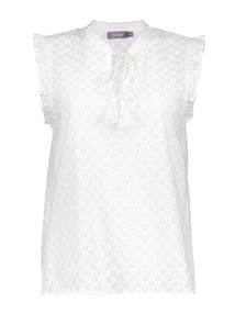 Geisha Top broderie angles