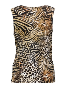 Geisha Top cross over jersey AOP