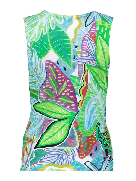 Geisha Top cross over jersey AOP