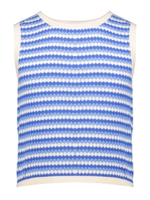Geisha Top knit sleeveless stripe