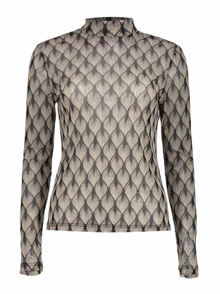 Geisha Top mesh AOP