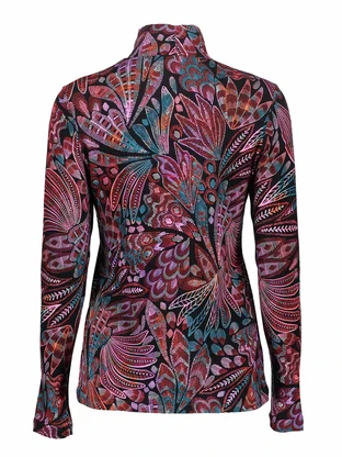 Geisha Top with col AOP jersey