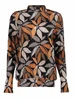 Geisha Top with smock AOP jersey