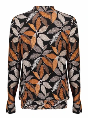 Geisha Top with smock AOP jersey