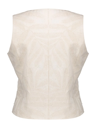 Geisha Vest linnen jacquard