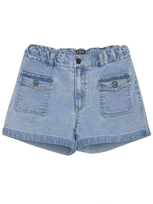 Indian Blue Jeans Denim Cargo Shorts Blue