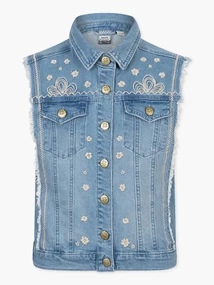 Indian Blue Jeans Denim Gilet Embroidery