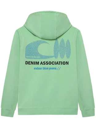 Indian Blue Jeans Hoodie Backprint Washed