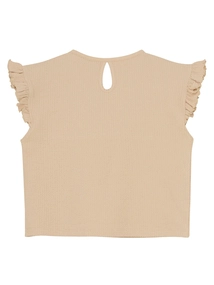 Indian Blue Jeans Ruffle Sleeve Cropped Top