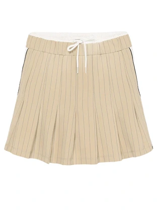 Indian Blue Jeans Skirt Pinstripe