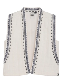 Indian Blue Jeans Sleeveless Embroidery Vest