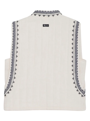 Indian Blue Jeans Sleeveless Embroidery Vest