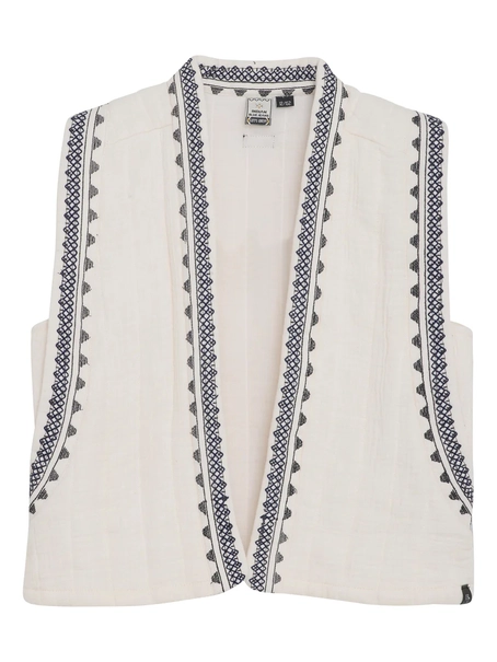 Indian Blue Jeans Sleeveless Embroidery Vest