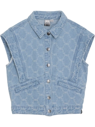 Indian Blue Jeans Sleeveless Fancy Denim Vest
