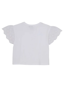 Indian Blue Jeans T-shirt Broderie Sleeve