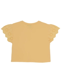 Indian Blue Jeans T-shirt Broderie Sleeve