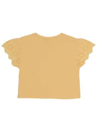 Indian Blue Jeans T-shirt Broderie Sleeve