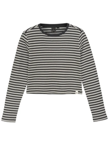 Indian Blue Jeans T-shirt LS Cropped Striped