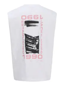Jack & Jones Junior JCOSAGO GRAPHIC BACK SLEEVELESS TE
