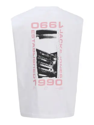 Jack & Jones Junior JCOSAGO GRAPHIC BACK SLEEVELESS TE