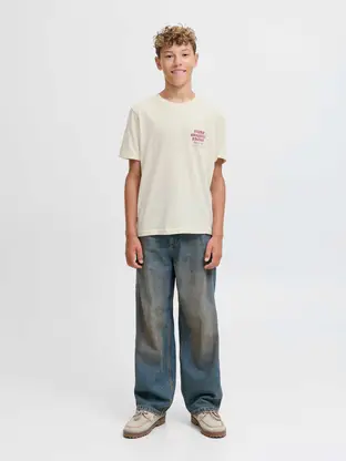 Jack & Jones Junior JORMEADOWS TYPO TEE SS CREW NECK JN