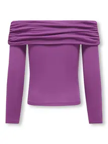 Kids ONLY KOGAMOUR L/S OFFSHOULDER TOP CP JRS