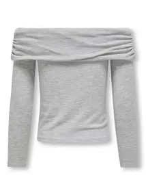 Kids ONLY KOGAMOUR L/S OFFSHOULDER TOP CP JRS