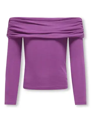 Kids ONLY KOGAMOUR L/S OFFSHOULDER TOP CP JRS