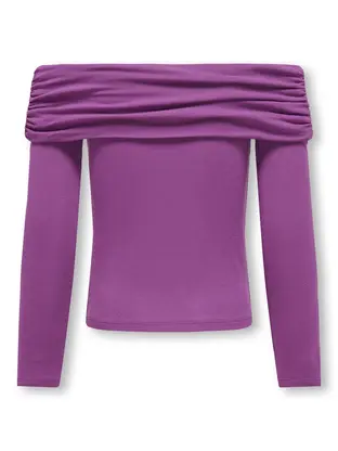 Kids ONLY KOGAMOUR L/S OFFSHOULDER TOP CP JRS