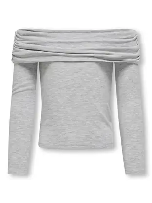 Kids ONLY KOGAMOUR L/S OFFSHOULDER TOP CP JRS
