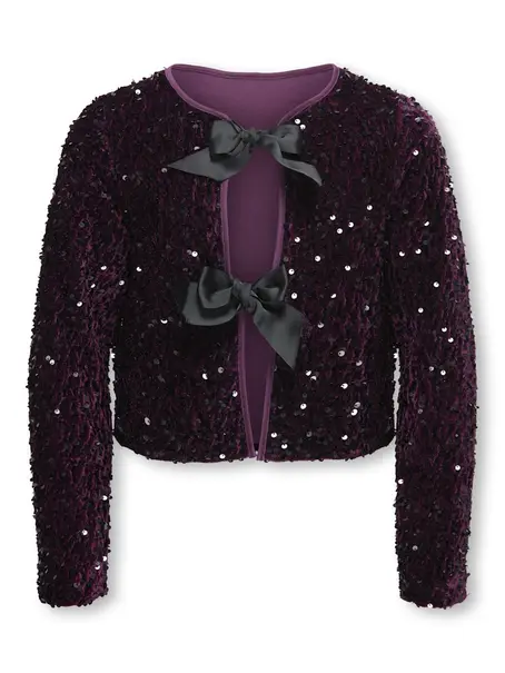 Kids ONLY KOGANIKA SEQUINS LS BOW TOP CS WVN