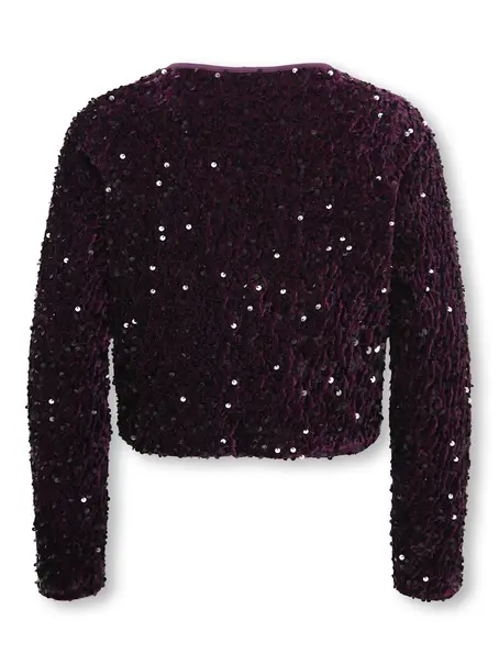 Kids ONLY KOGANIKA SEQUINS LS BOW TOP CS WVN