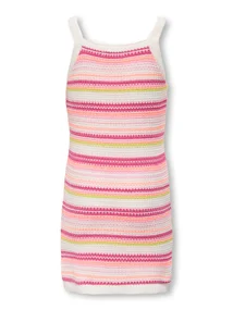 Kids ONLY KOGBELLI LIFE SL STRIPE DRESS KNT