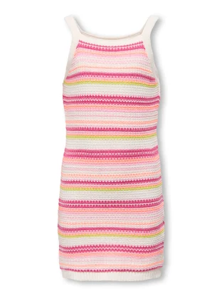 Kids ONLY KOGBELLI LIFE SL STRIPE DRESS KNT