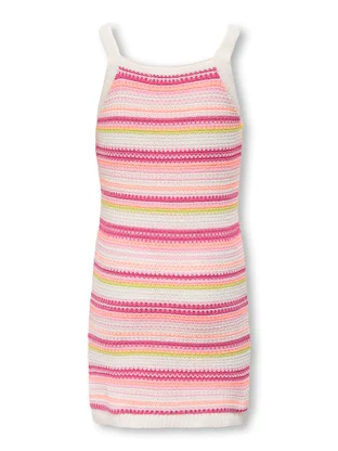 Kids ONLY KOGBELLI LIFE SL STRIPE DRESS KNT