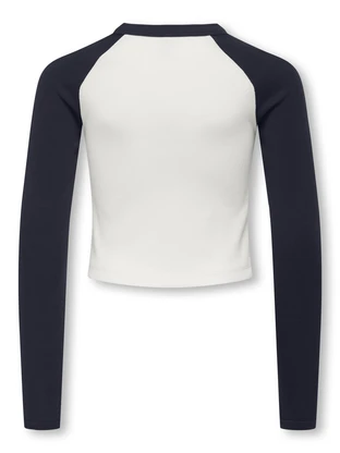Kids ONLY KOGBINA LIFE L/S O-NECK CONTRAST TO