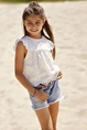 Kids ONLY KOGCLEO LIFE S/L EMB BUTTON TOP WVN