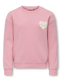 Kids ONLY KOGDITTE L/S HEART O-NECK CS SWT