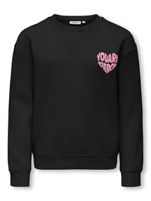 Kids ONLY KOGDITTE L/S HEART O-NECK CS SWT