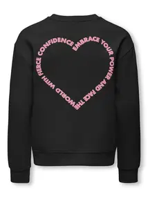 Kids ONLY KOGDITTE L/S HEART O-NECK CS SWT