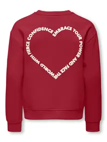 Kids ONLY KOGDITTE L/S HEART O-NECK CS SWT