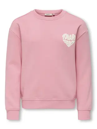 Kids ONLY KOGDITTE L/S HEART O-NECK CS SWT